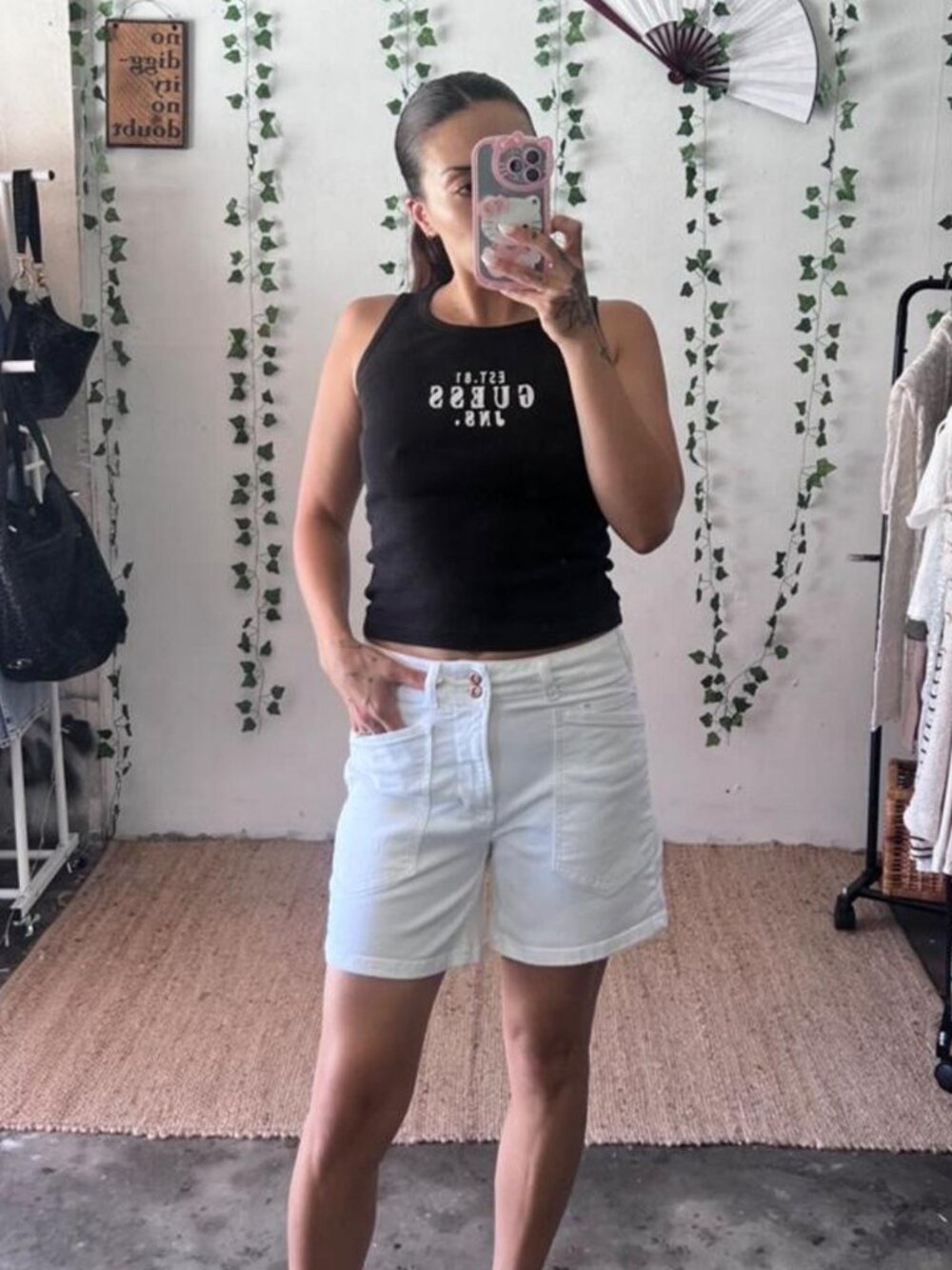 Pilcro white Bermuda shorts in 100% cotton with stretch size 27